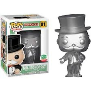 Funko Pop! Mr. Monopoly Silver Limited Edition Action Figure Vaulted Variant NIB